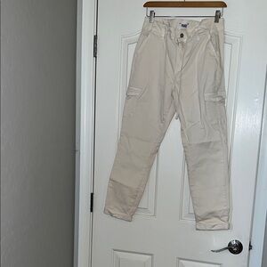 PAIGE Light Cream Cargo Pants
